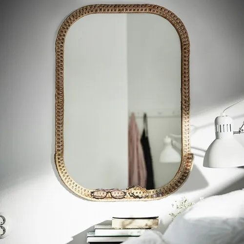 Mirror, rattan, 53x76 cm