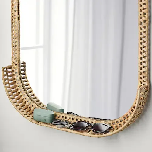 Mirror, rattan, 53x76 cm (image 2 of 5)