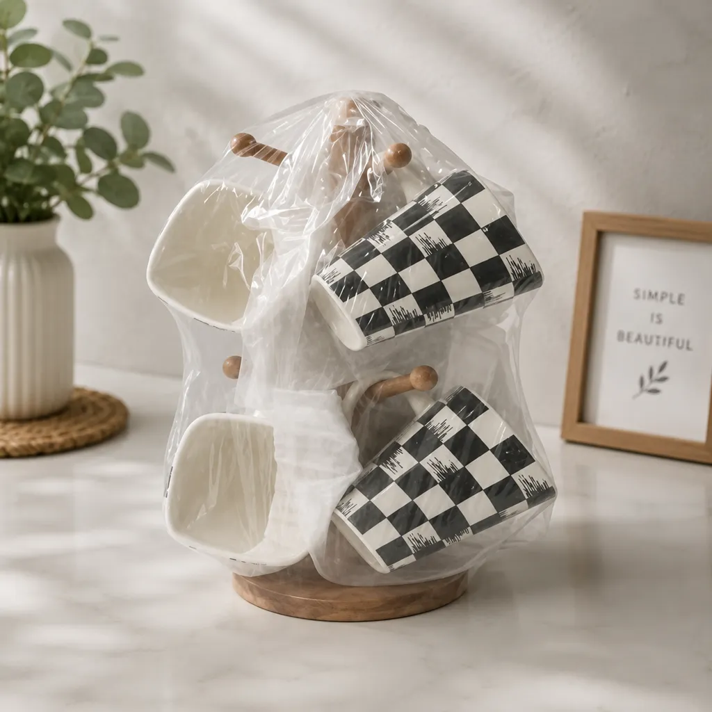 Modern Black And White Checkered Ceramic Mug