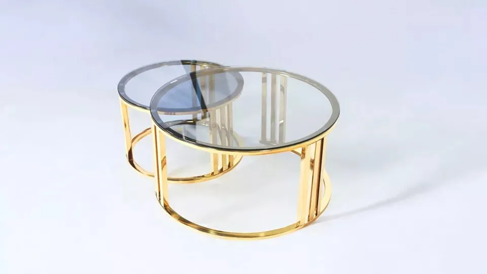 Modern Rounded Glass Coffee Table (image 2 of 3)