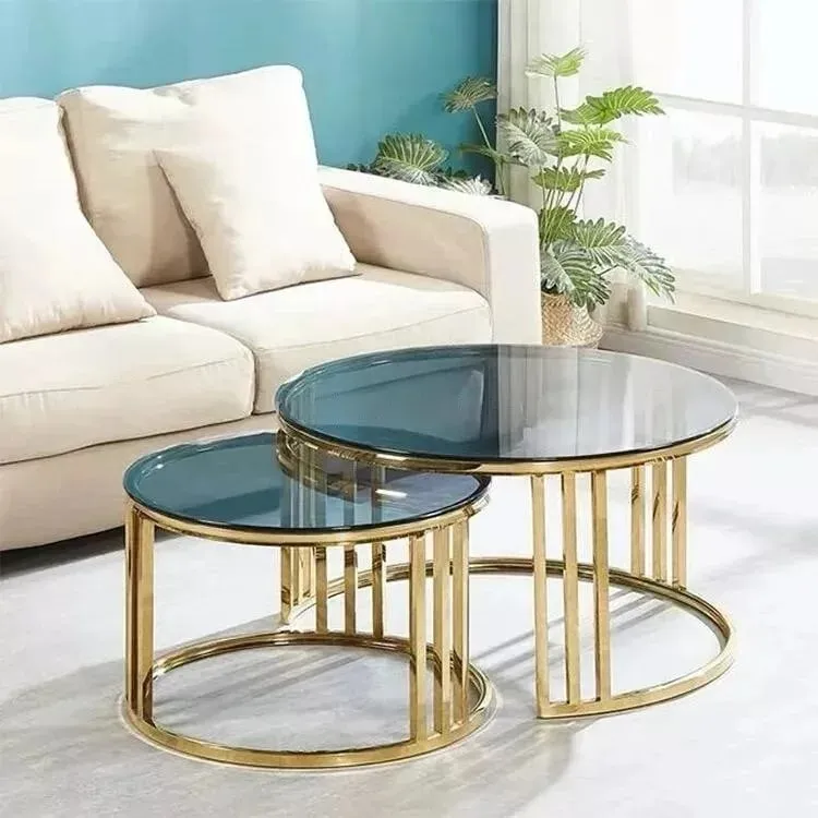 Modern Rounded Glass Coffee Table (image 3 of 3)