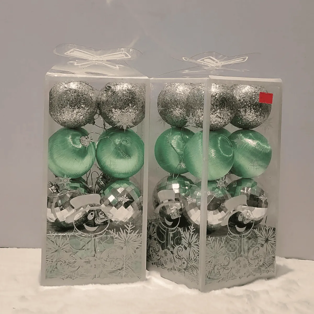 Modern Winter Sparkle Christmas Tree Ornaments