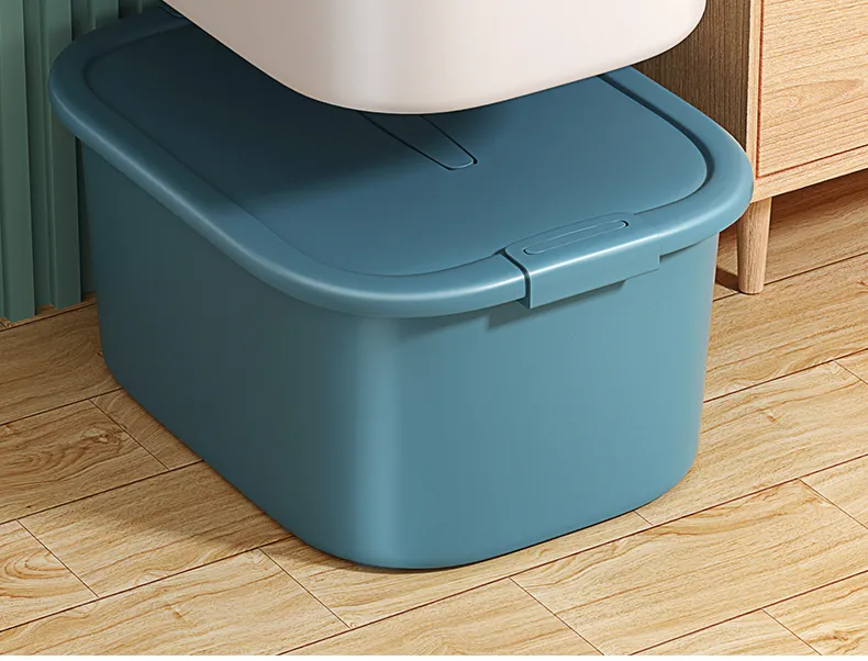 Multipurpose Storage Box with Lid – Blue (image 2 of 3)
