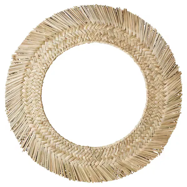 Natural Sedge Woven Round Wall Mirror, 63 cm (image 2 of 4)
