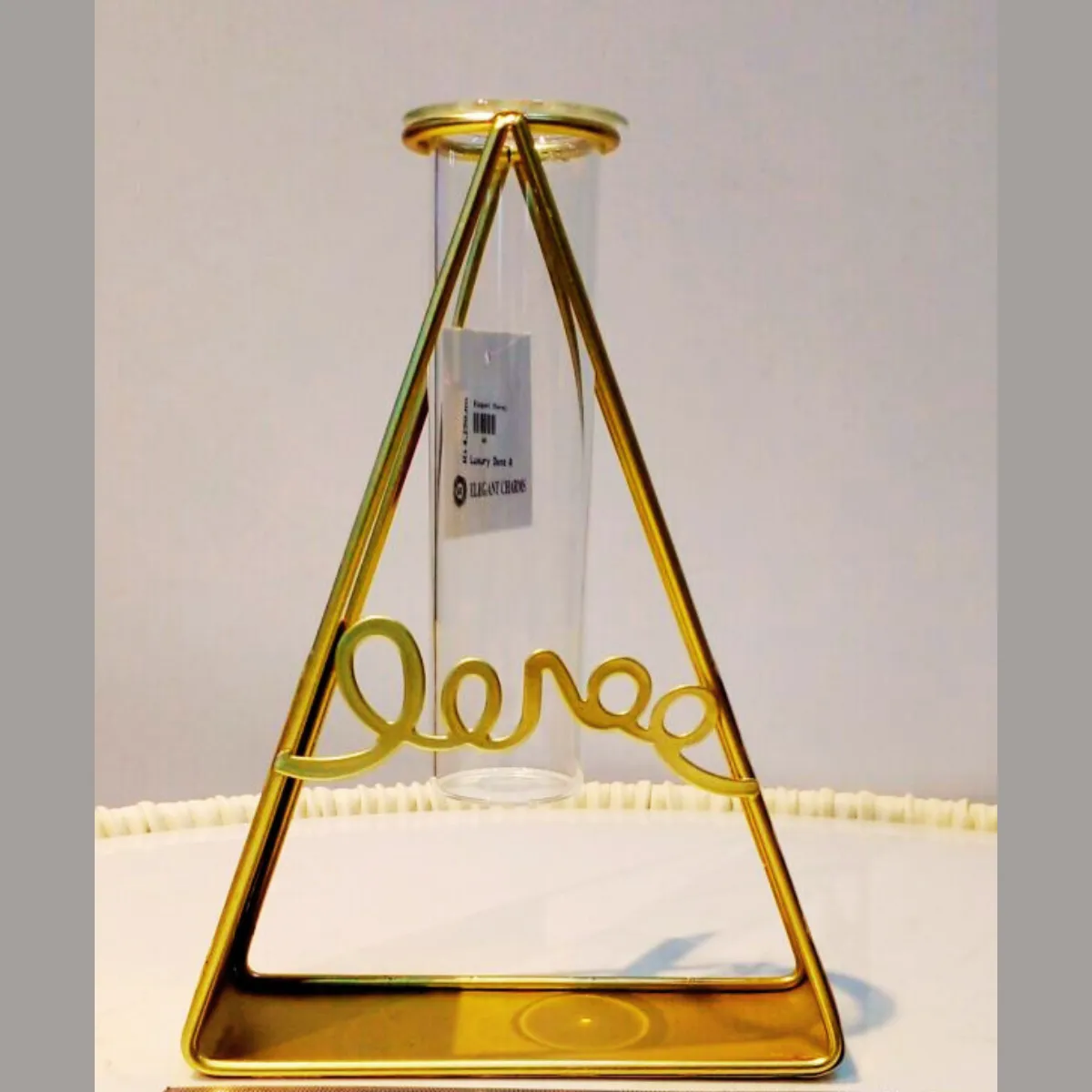 Propagation Station with Metal Holder Glass Test Tube Vase