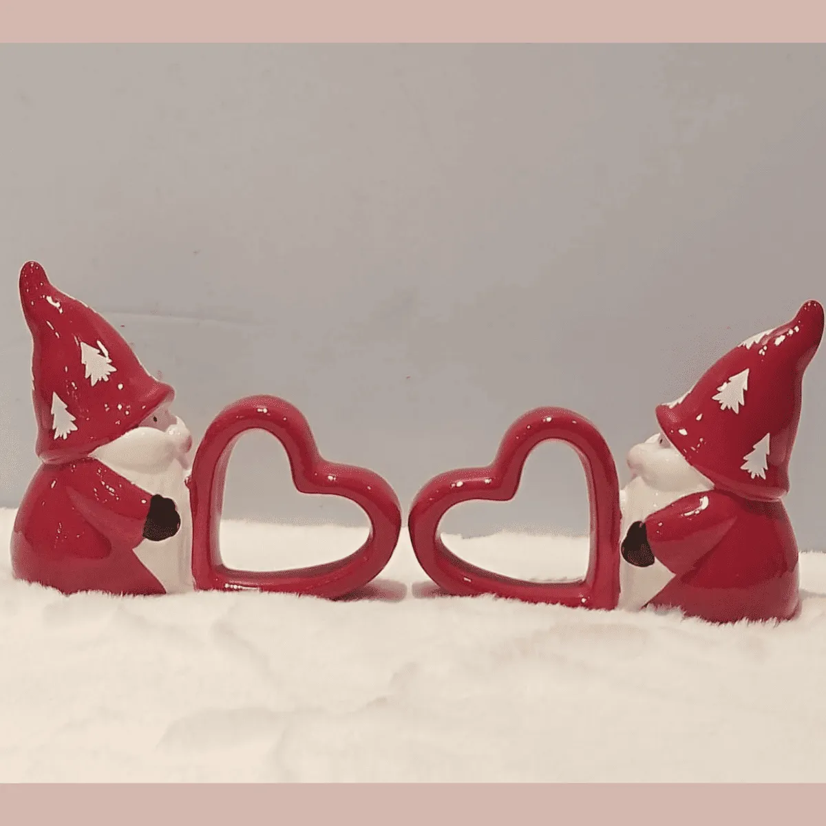 Red Heart Ceramic Figurine for Love & Home Decore