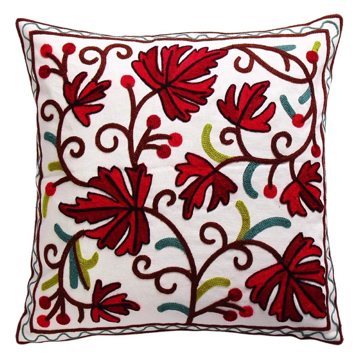 Red Leaves Pattern Cushion Cover