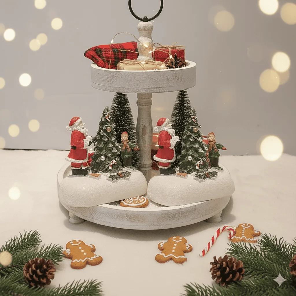 Santa and Child Christmas Figurines Set (image 2 of 2)