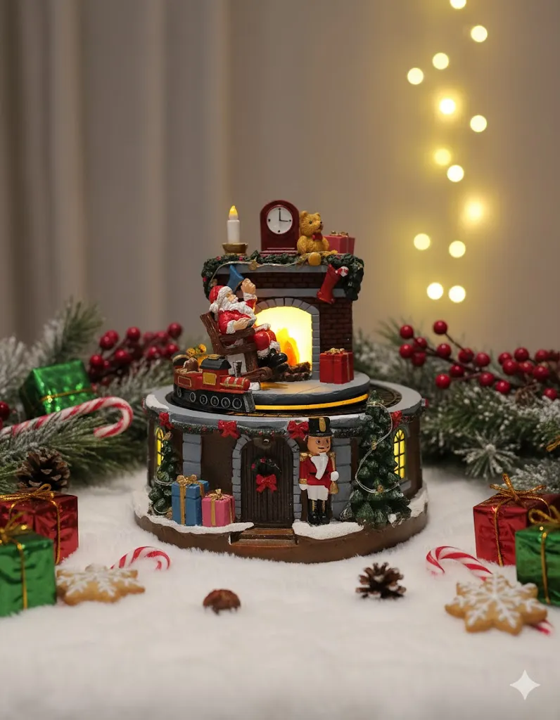 Santa's Cozy Fireplace Scene (image 2 of 2)