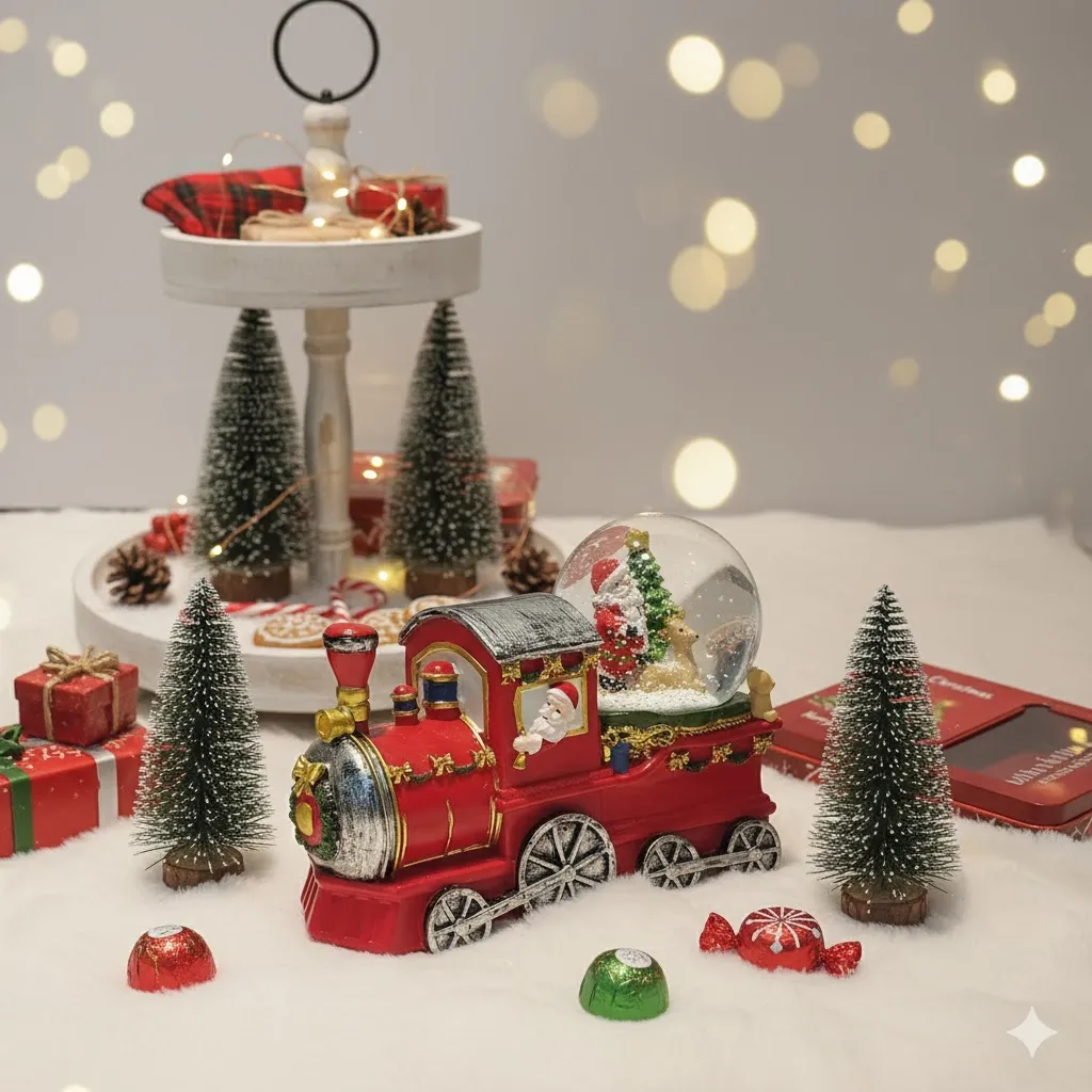 Santa's Magical Train Snow Globe (image 2 of 2)