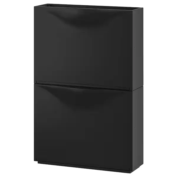 Shoe cabinet/storage, black, 52x18x39 cm