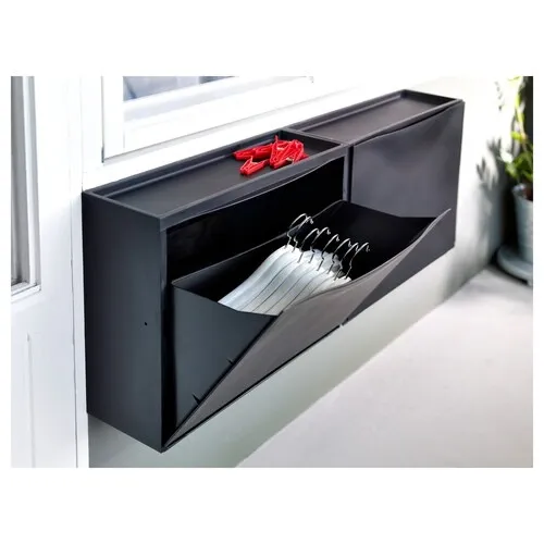 Shoe cabinet/storage, black, 52x18x39 cm (image 2 of 4)