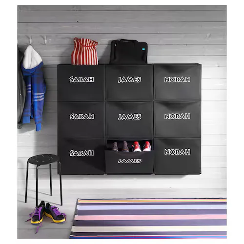 Shoe cabinet/storage, black, 52x18x39 cm (image 3 of 4)