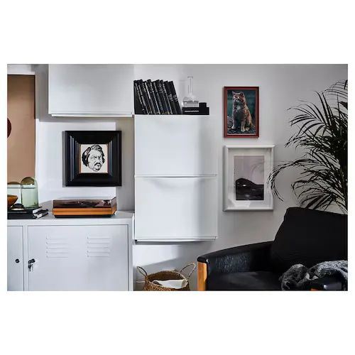Shoe cabinet/storage, white, 52x18x39 cm (image 3 of 3)