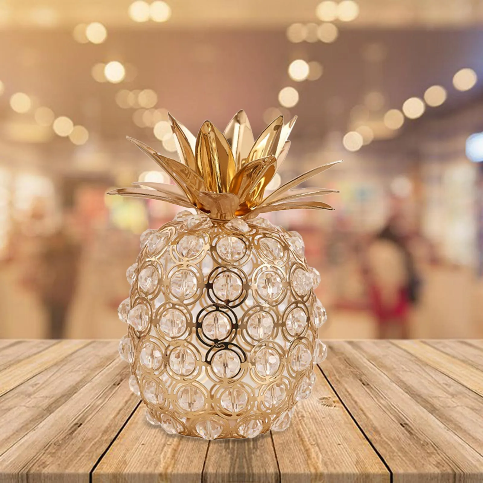 Sparkly Crystal Pineapple Fruit Ornament