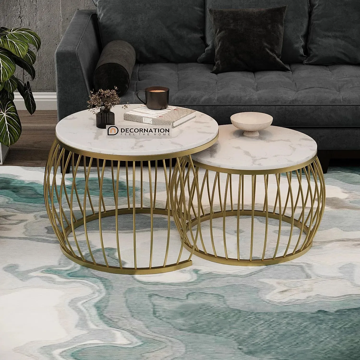 Steel Center Table Set (image 3 of 3)
