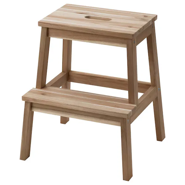 Step stool, acacia, 50 cm