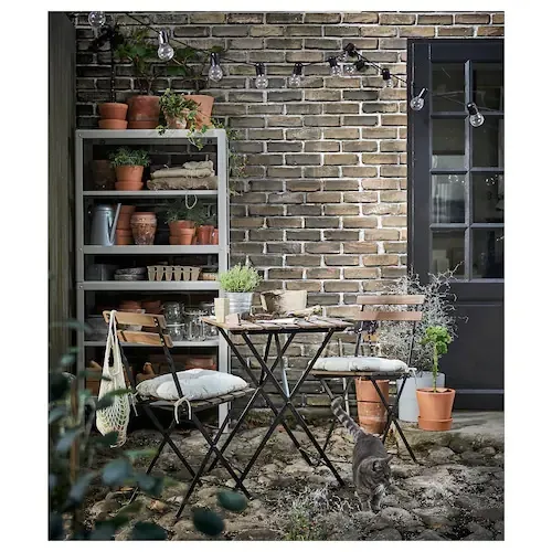 Table+2 chairs, outdoor, brown (image 2 of 5)