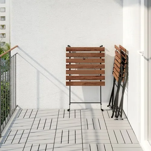 Table+2 chairs, outdoor, brown (image 3 of 5)