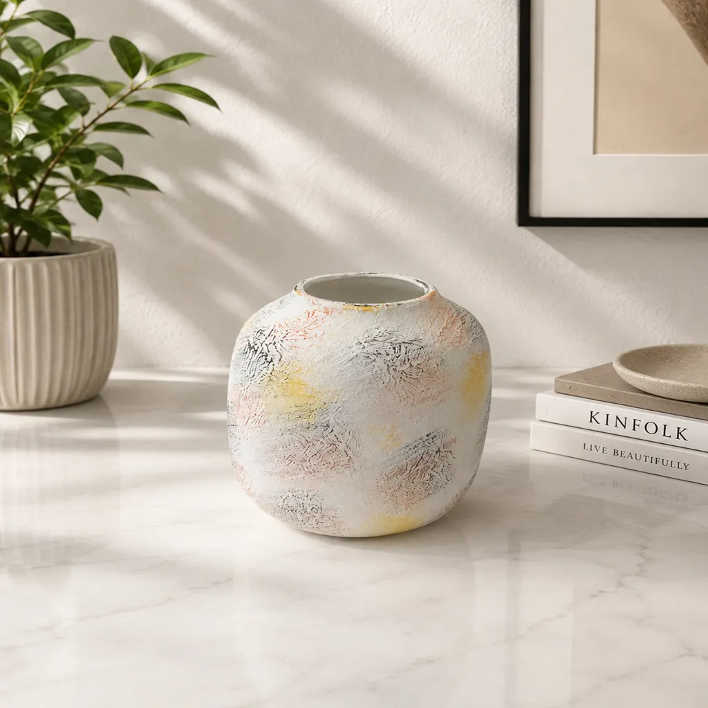 Textured Ceramic Decorative Vase