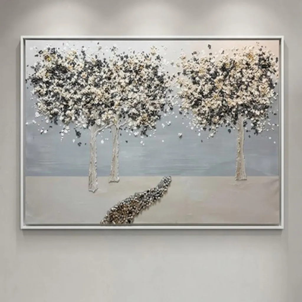 Textured Forest – Mixed Media Wall Art