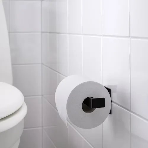 Toilet roll holder, black
