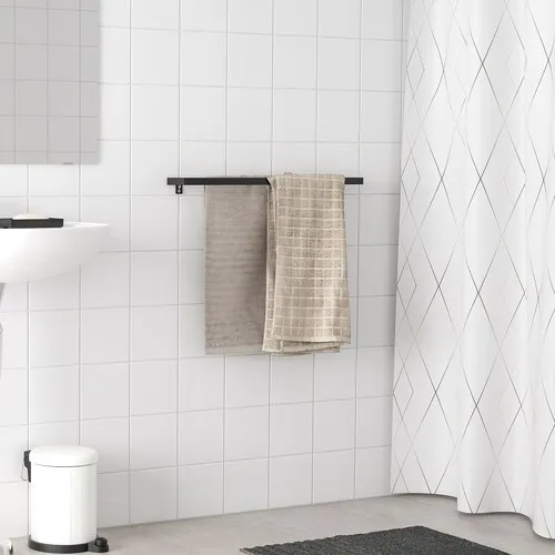 Towel rail, black, 60 cm