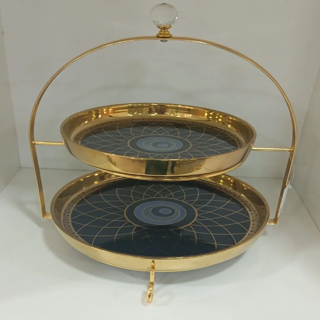 Two-Tier Decorative Serving Stand