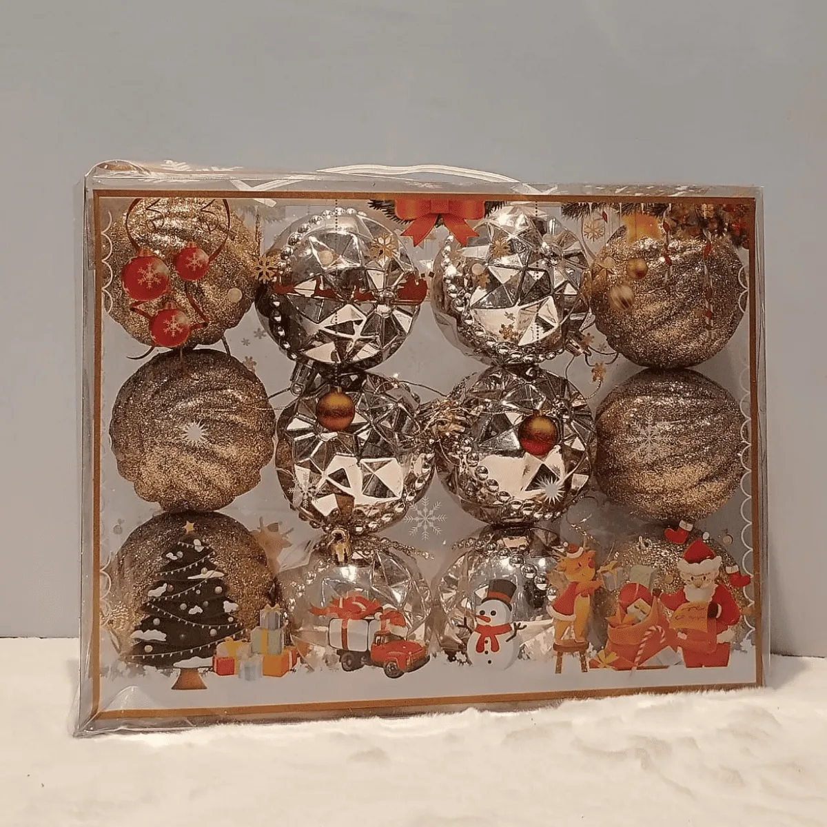 Two-Tone Gold and Silver Christmas Tree Ornaments