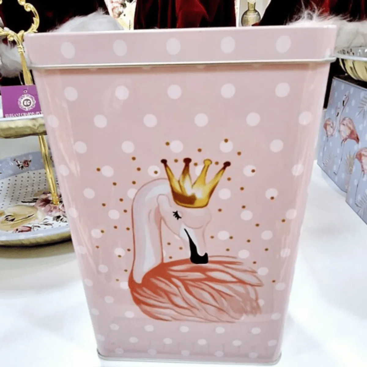 Vintage Affair Metal Tins Flamingo Design