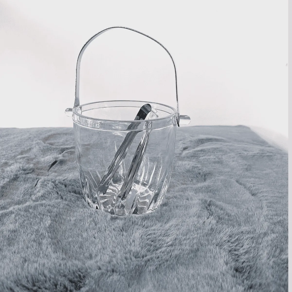 Vintage Glass Ice Bucket