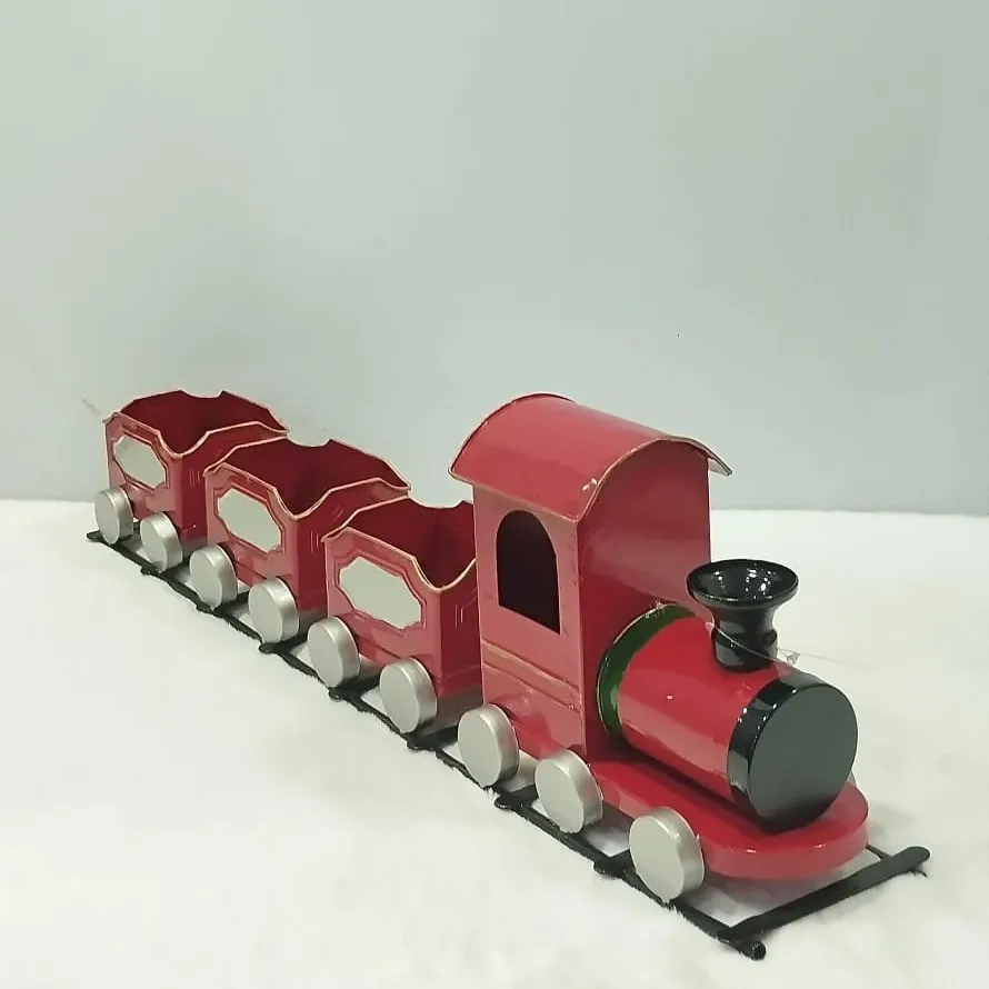 Vintage-Inspired Red Train Decor