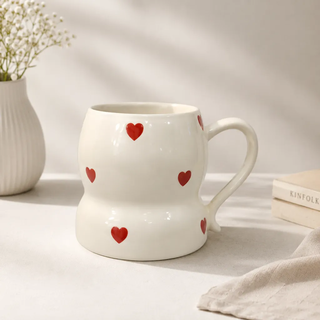 Vintage-Style Floral Ceramic Mug (image 2 of 3)
