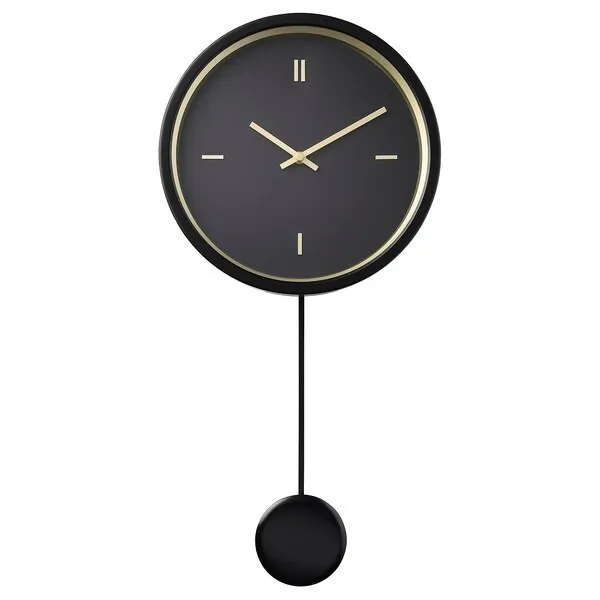 Wall clock, black, 26 cm