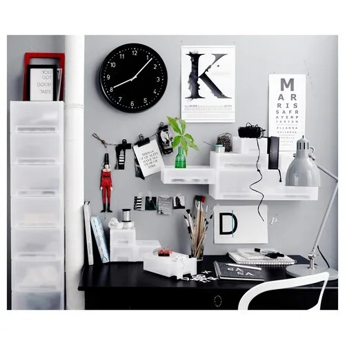 Wall clock, black, 38 cm (image 3 of 4)
