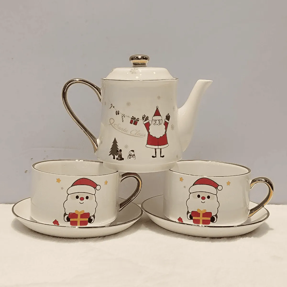 Whimsical Santa Claus Tea Set